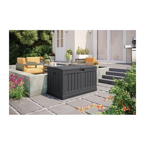 50 in steel box outdoor|50 gallon deck box.